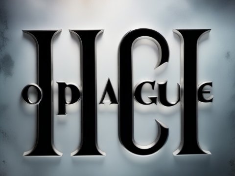 Stylized 3D Text Art of the Word 'Plague'