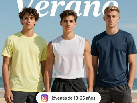 Summer Sports Fashion Campaign Featuring Young Men on Beach