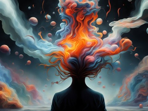 Surreal Cosmic Mind Explosion