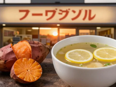 Sweet Potato and Lemon Soup at Sunset