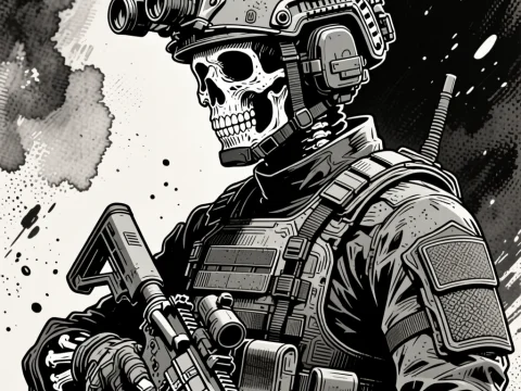 Tactical Skeleton Soldier in Full Gear