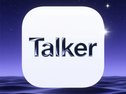 Talker App Icon with Starry Night Background
