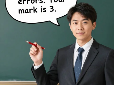 Teacher Pointing Out Grammar Errors in Classroom