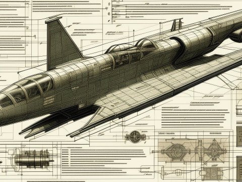 Technical Blueprint of a Jet Aircraft Design