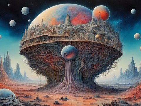 The Last Outpost on an Alien Desert Planet