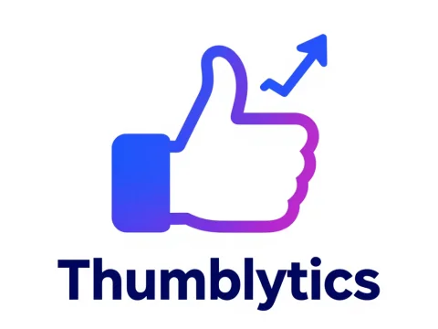 Thumbs Up Logo with Growth Arrow for Thumblytics