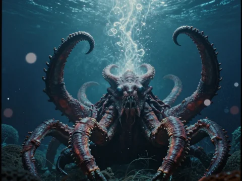 Titanic Kraken Sea Beast Underwater