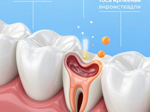 Tooth Sensitivity Infographic with Cross-Section View