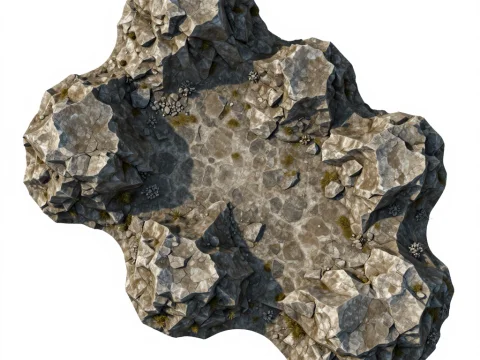 Top-Down Rocky Terrain Asset