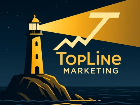TopLine Marketing Lighthouse Logo Design