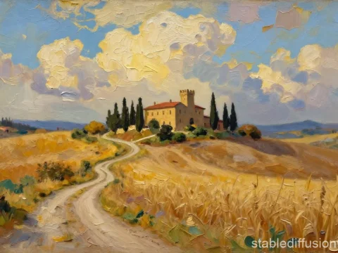 Tuscan Villa on a Golden Hill