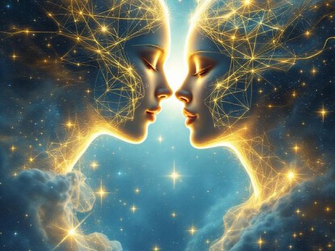 Two Luminous Souls Connected in Cosmic Harmony