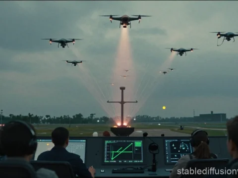 UAV Swarm Defense Simulation with Operators Monitoring