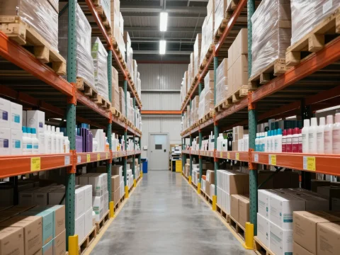 Ultra Realistic Cosmetics Warehouse Interior