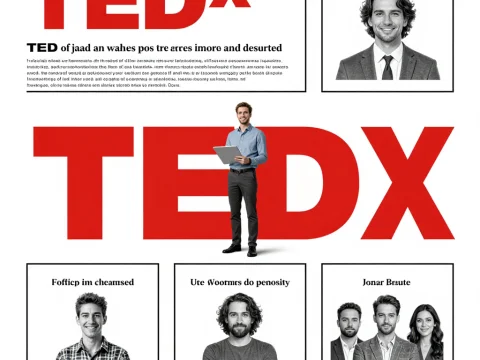 Unique Classical TEDx Poster with Speaker Photos