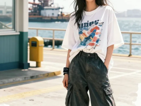 Urban Fashion Portrait by the Waterfront