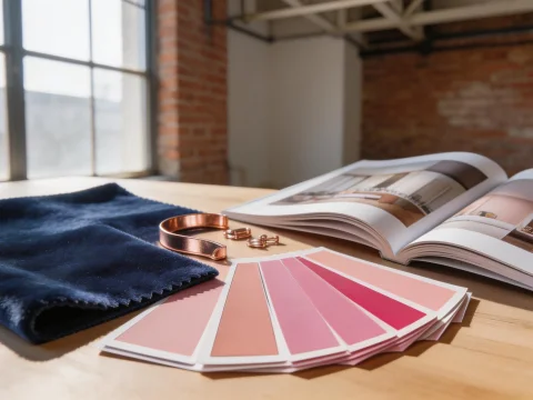 Urban Loft Interior Design Moodboard with Color Swatches