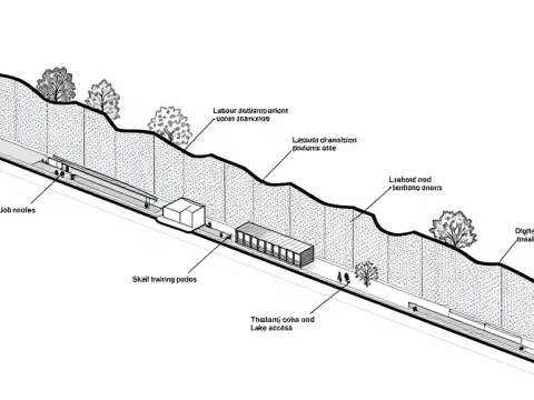 Urban Morphology Section of Thaltej Lake Development