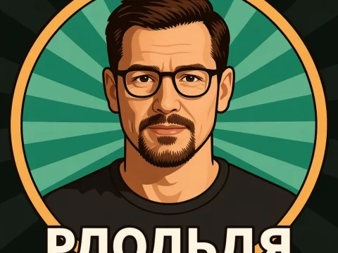 Vector Portrait of Man with Glasses and Beard
