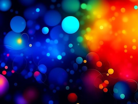 Vibrant Abstract Blurred Colorful Bokeh Background