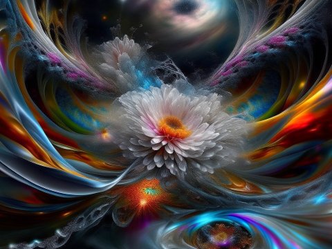 Vibrant Abstract Floral Explosion