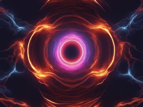 Vibrant Iridescent Energy Vortex