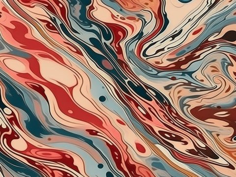 Vibrant Marble Pour Abstract Art