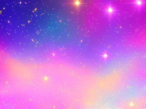 Vibrant Pink and Blue Starry Sky Background