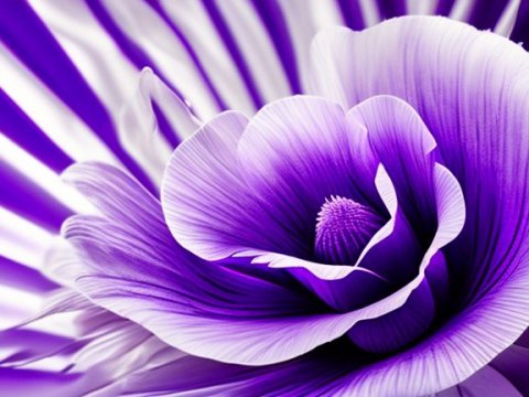 Vibrant Purple Abstract Flower in Bloom
