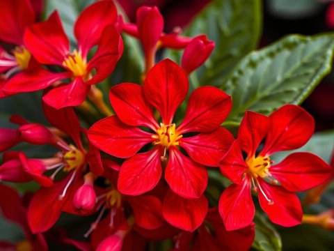 Vibrant Red Flowers in Bloom