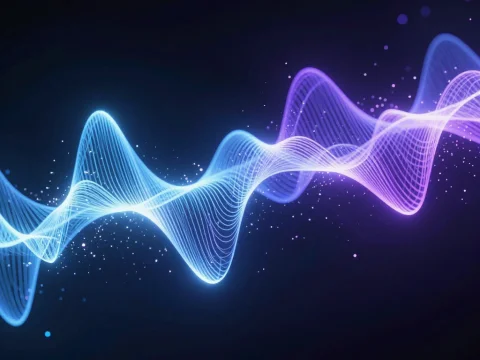 Vibrant Resonance Waves in Blue and Purple