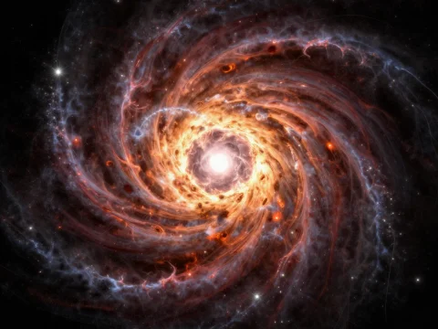 Vibrant Supernova Explosion Spiral