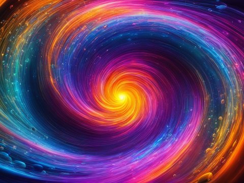 Vibrant Swirling Abstract Liquid Vortex