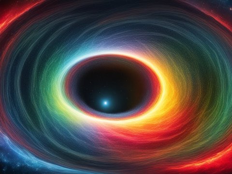 Vibrant Wormhole Portal in Space