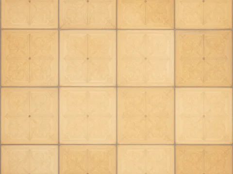 Vintage Cafe Floor Texture with Ornate Square Tiles