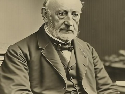 Vintage Portrait of an Elderly Gentleman in Formal Attire
