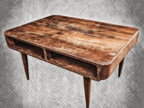Vintage Wooden Mid-Century Modern Coffee Table