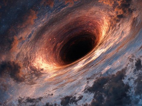 Vivid Cosmic Black Hole with Fiery Accretion Disk