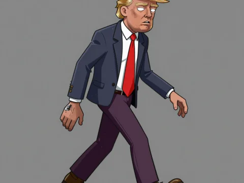 Walking Zombie Character in Business Suit