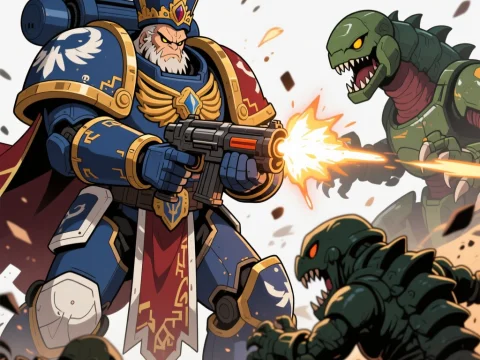 Warhammer 40000 Emperor Battles Alien Invaders
