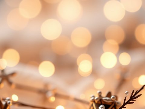 Warm Festive Lights with Delicate Ornaments