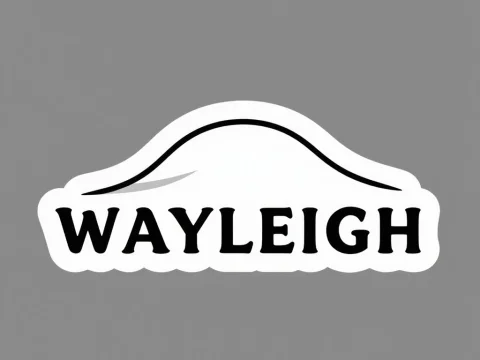 Wayleigh Logo with Curved Line Design
