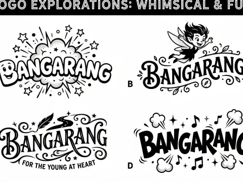 Whimsical & Fun Bangarang Logo Explorations