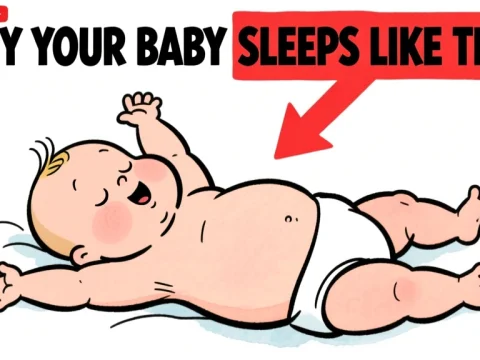 Why Your Baby Sleeps Like This - Cartoon Illustration
