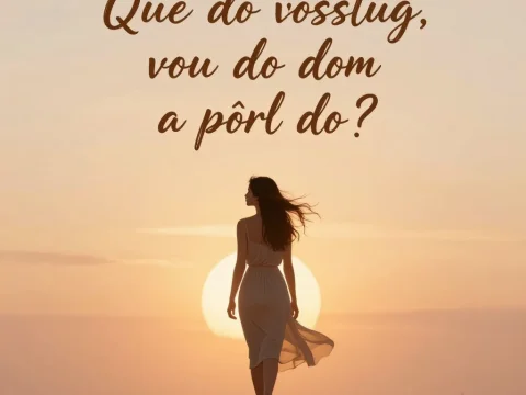 Woman Walking Away at Sunset in Flowing Dress