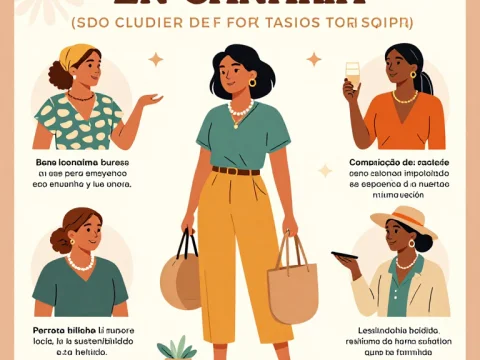 Women in the Tourism Sector in Canary Islands Illustration