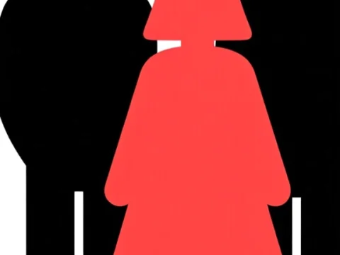 Women's Day Silhouettes Icon with Female Symbol