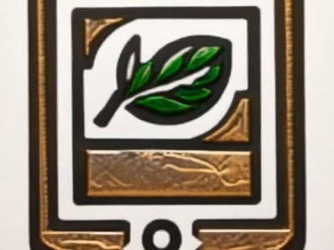 WoodPad Logo with Leaf and Wood Texture